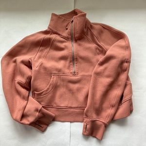 Lululemon Scuba Oversized Funnel Neck Half-Zip - PINK SAVANNAH - M/L